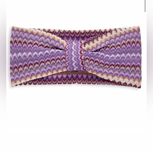 Missoni zig zag chevron purple knit headband - Picture 1 of 1